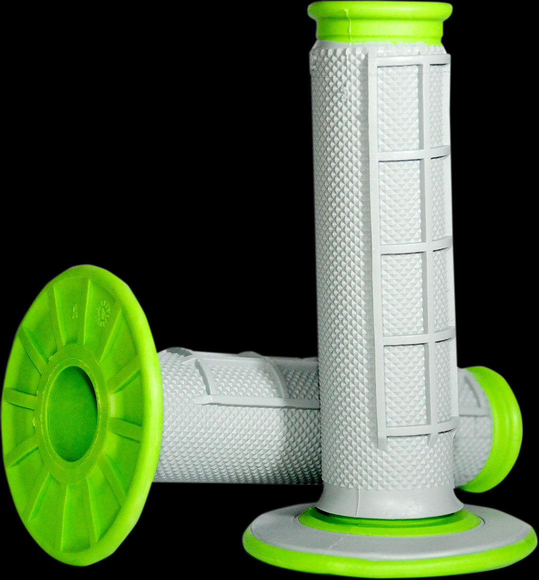 Renthal Dual Compound Soft/Firm 50/50 Grips Grey Green Motocross Enduro